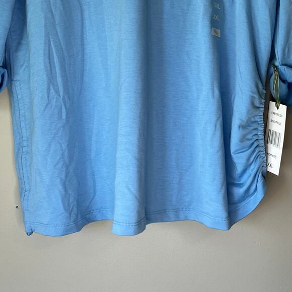 NWT! Green Tea Blue Half Sleeve Sweatshirt Size XXL - Picture 13 of 16
